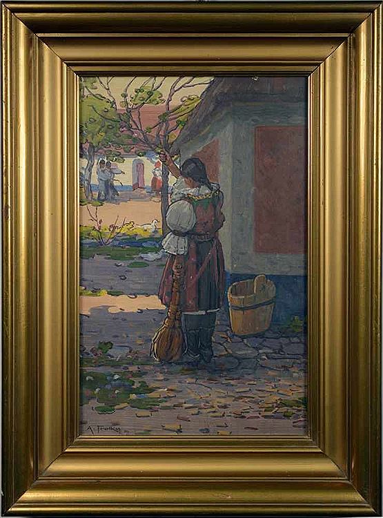 Girl on a backyard, Anton Frolka