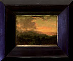 LANDSCAPE IN DUSK, August Friedrich Piepenhagen, Oil on cardboard, 5 x 6.5"